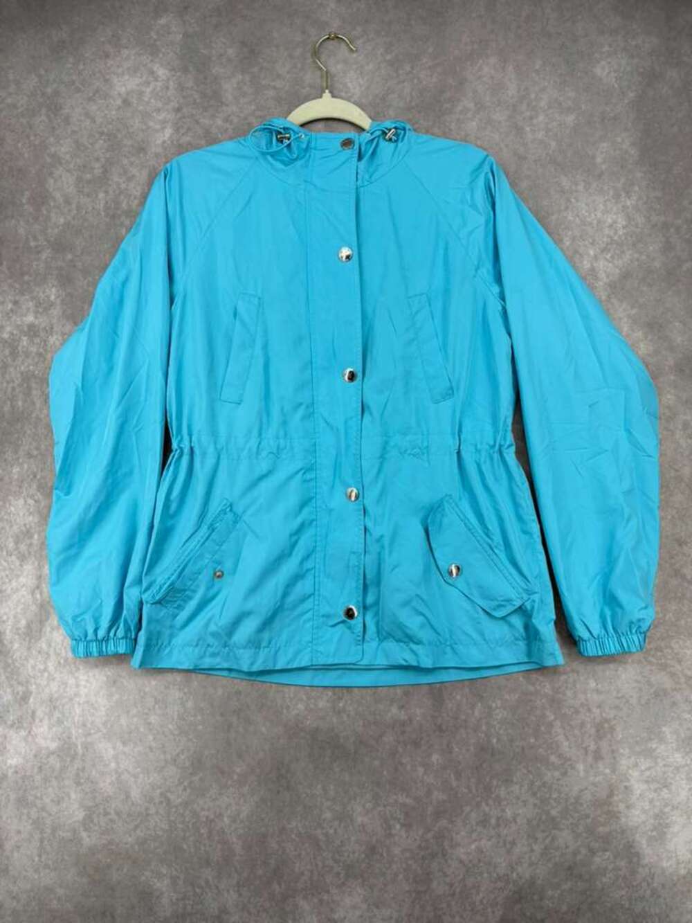 Lauren Ralph Lauren Blue Hooded Windbreaker Jacket XS